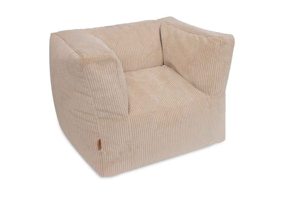 <tc>Jollein</tc> Fauteuil d'enfant en velours côtelé Naturel