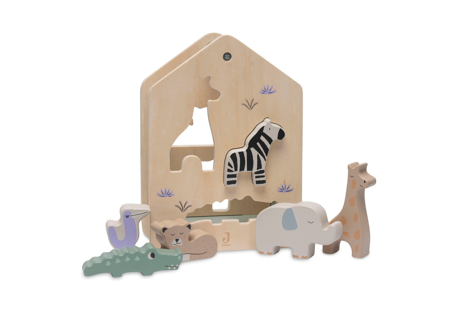 <tc>Jollein</tc> Boîte à formes en bois Jungle Jambo