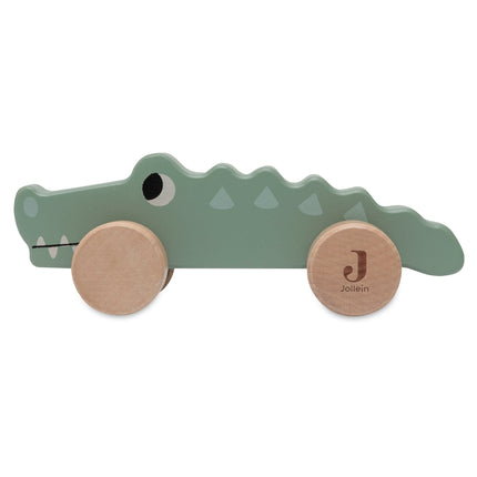 <tc>Jollein</tc> Crocodile en bois sur roues Jungle Jambo