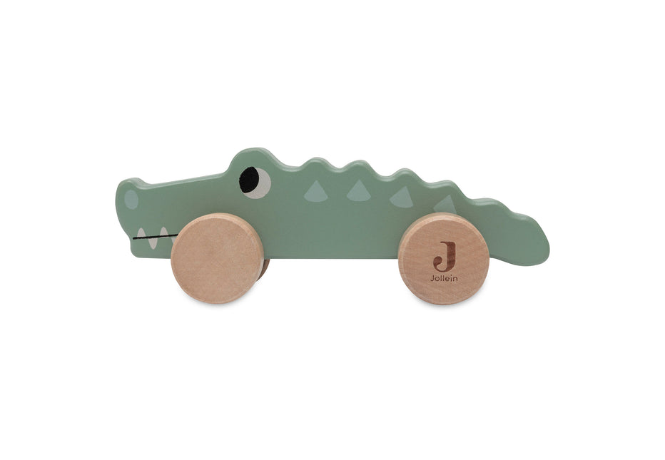 <tc>Jollein</tc> Crocodile en bois sur roues Jungle Jambo