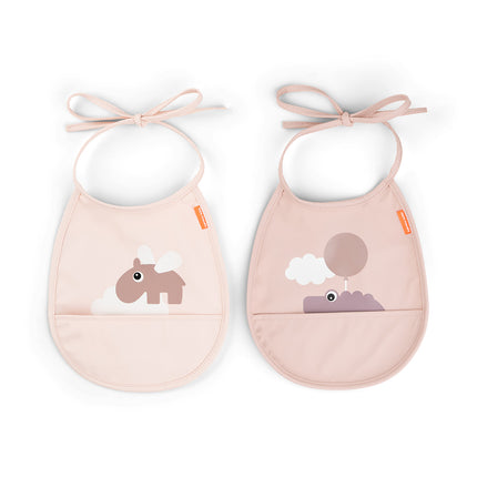 <tc>Done by Deer</tc> Bib Happy Clouds Powder 2pcs