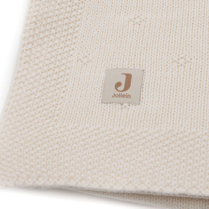 <tc>Jollein</tc> Couverture de berceau Cosy Knit Ivory 75 X 100 cm