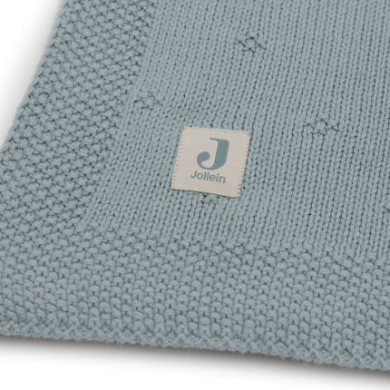 <tc>Jollein</tc> Couverture de berceau Cosy Knit Sea Green 75 X 100 cm