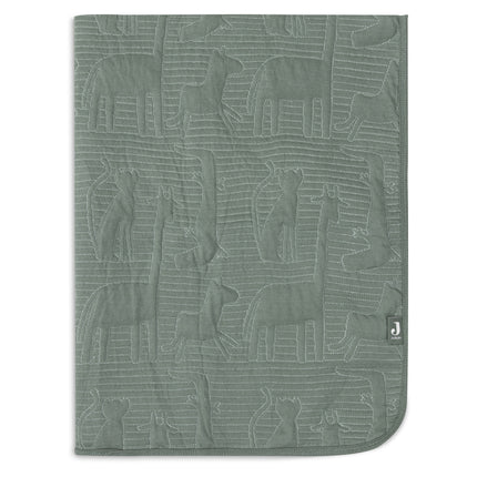 <tc>Jollein</tc> Couverture de berceau Jungle Jambo Ash Green/Laurel 75 X 100 Cm