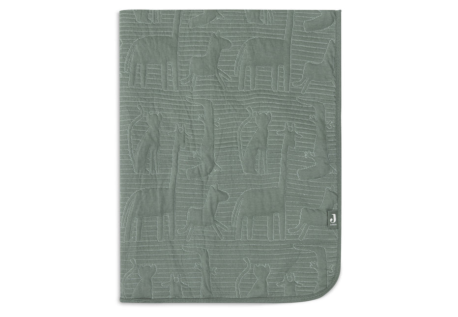 <tc>Jollein</tc> Couverture de berceau Jungle Jambo Ash Green/Laurel 75 X 100 Cm