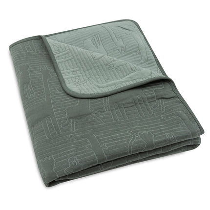 <tc>Jollein</tc> Couverture de lit Jungle Jambo Ash Green/Laurel 100 X 150 Cm