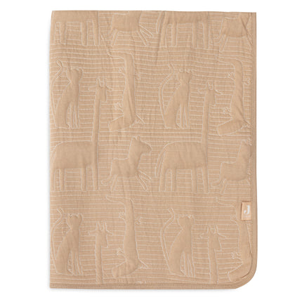 <tc>Jollein</tc> Couverture de lit Jungle Jambo Biscuit/Oatmeal 100 X 150 Cm