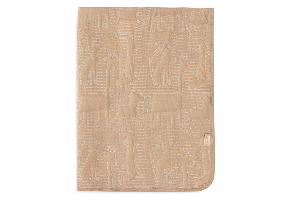 <tc>Jollein</tc> La couverture du lit 100X150Cm Jungle Jambo Biscuit/Oatmeal