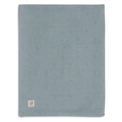 <tc>Jollein</tc> Couverture de berceau Cosy Knit Sea Green/Velvet 75X100 Cm