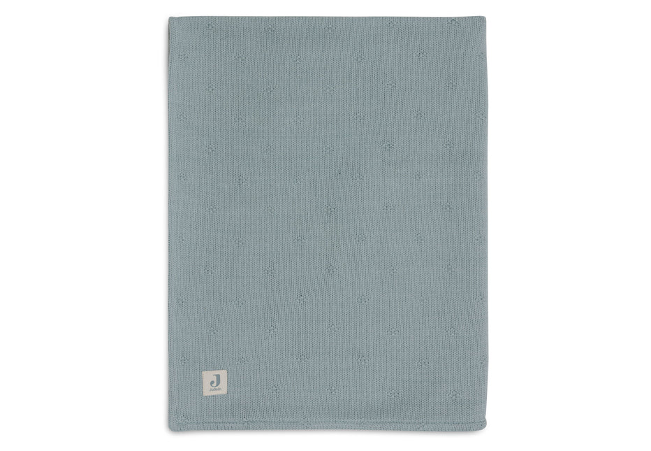 <tc>Jollein</tc> Couverture de berceau Cosy Knit Sea Green/Velvet 75X100 Cm