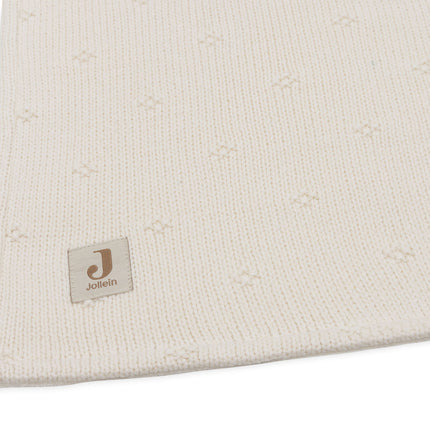 <tc>Jollein</tc> Couverture de lit Cosy Knit Ivory/Velvet 100 X 150 cm