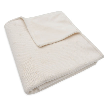 <tc>Jollein</tc> Couverture de lit Cosy Knit Ivory/Velvet 100 X 150 cm