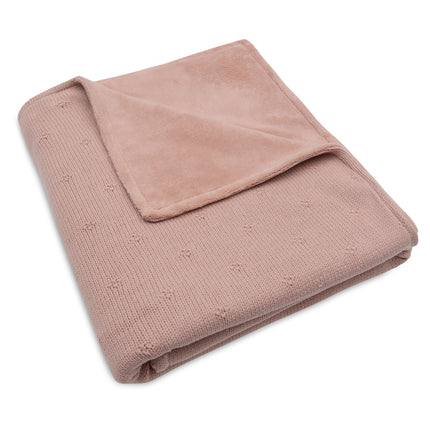 <tc>Jollein</tc> Couverture de lit Cosy Knit Wild Rose/Velvet 100 X 150 cm