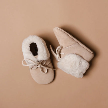 <tc>Baby Dutch</tc> Donna Classic Baby Shoes Beige