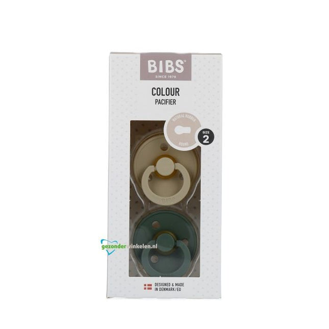 <tc>BIBS</tc> <tc>tétine</tc> Taille 2 Vanille/Pin 2St