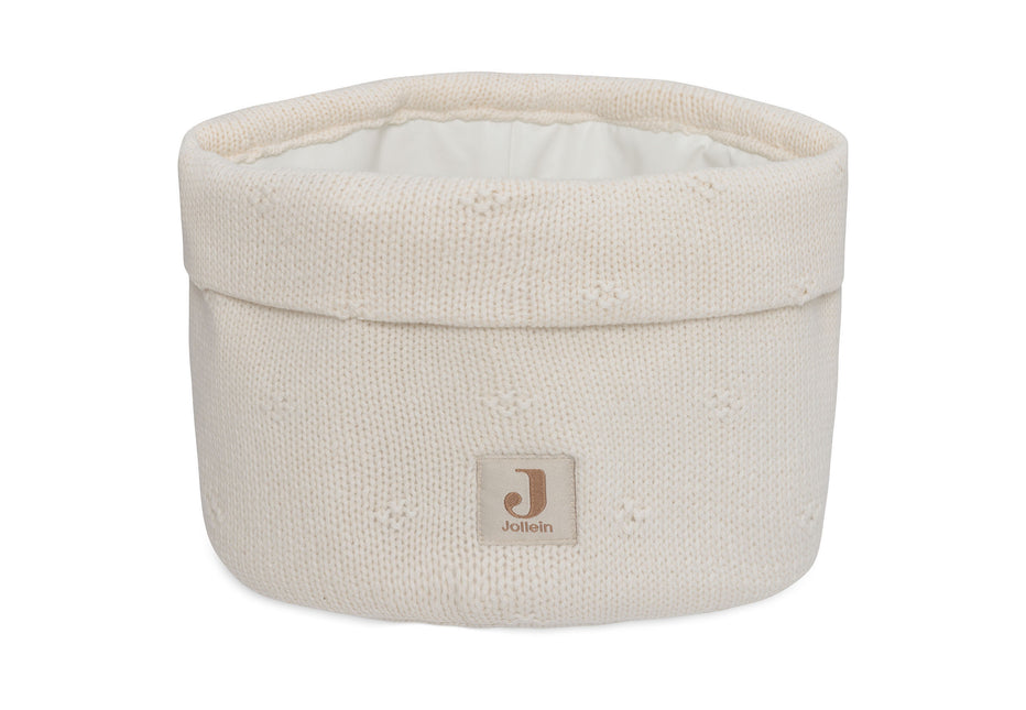 <tc>Jollein</tc> Panier de marchandises Tricot Cosy Ivoire