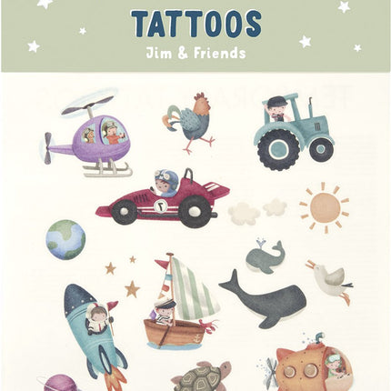 <tc>Little Dutch</tc> Tatouages temporaires Jim et ses amis