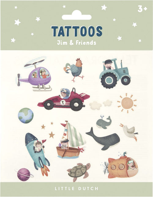 <tc>Little Dutch</tc> Tatouages temporaires Jim et ses amis