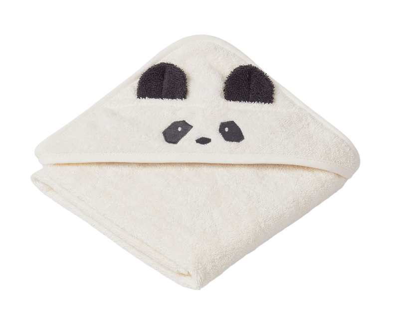 Liewood Serviette de bain Baby Albert Panda Creme De La Creme