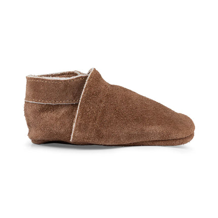 <tc>Baby Dutch</tc> Babyshoes Uni en daim marron foncé