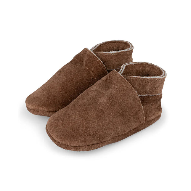 <tc>Baby Dutch</tc> Babyshoes Uni en daim marron foncé