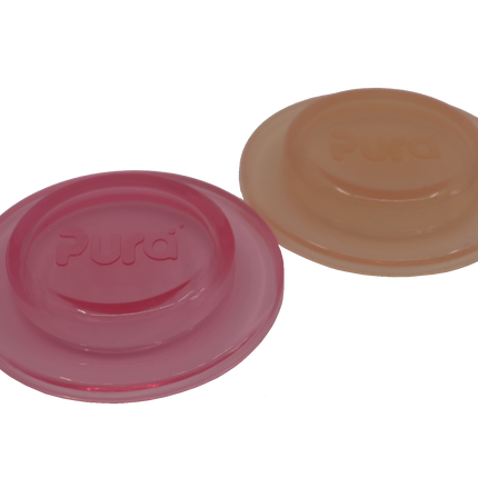 <tc>Pura</tc> disque d'étanchéité en silicone 2 pièces Rose et Carotte.