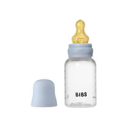 <tc>BIBS</tc> Biberon rond en latex 150ml Slow Flow Baby Blue