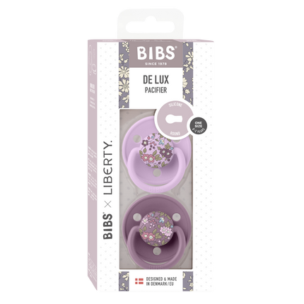 <tc>BIBS</tc> <tc>tétine</tc> Liberty De Lux Mauve 2St