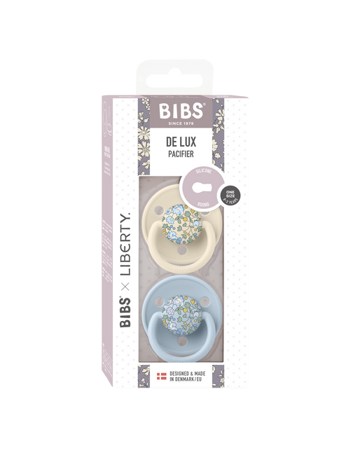 <tc>BIBS</tc> <tc>tétine</tc> Liberty De Lux Baby Blue 2St