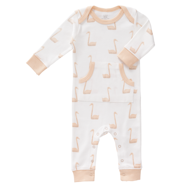 <tc>Fresk</tc> Pyjama pour bébé sans pied Swan Pale Peach