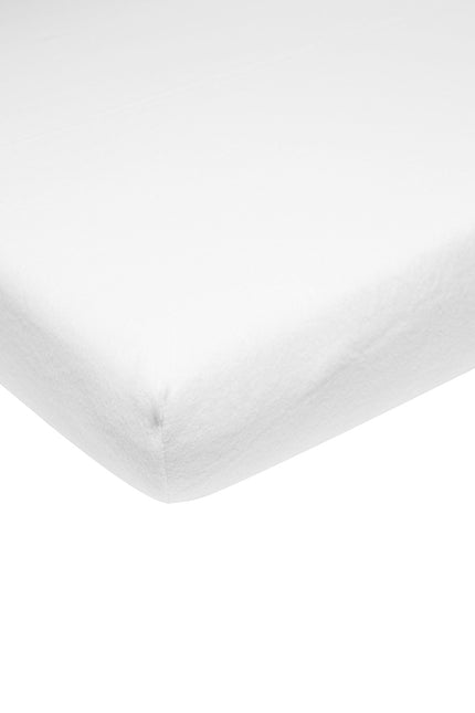 <tc>Meyco</tc> Molton Drap-housse Stretch Blanc 70x140/150 cm