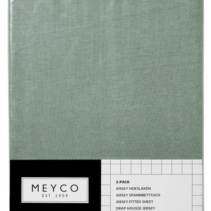 <tc>Meyco</tc> Drap-housse Jersey Stone Green 60x120cm 2pcs