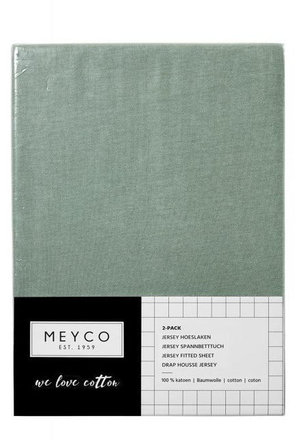 <tc>Meyco</tc> Drap-housse Jersey Stone Green 60x120cm 2pcs