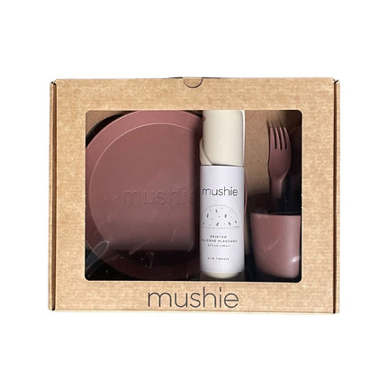 <tc>Mushie</tc> Giftbox Set de vaisselle pour enfants Marmotte ronde