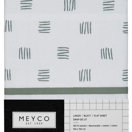 <tc>Meyco</tc> Drap de lit Block Stripe Forest Green