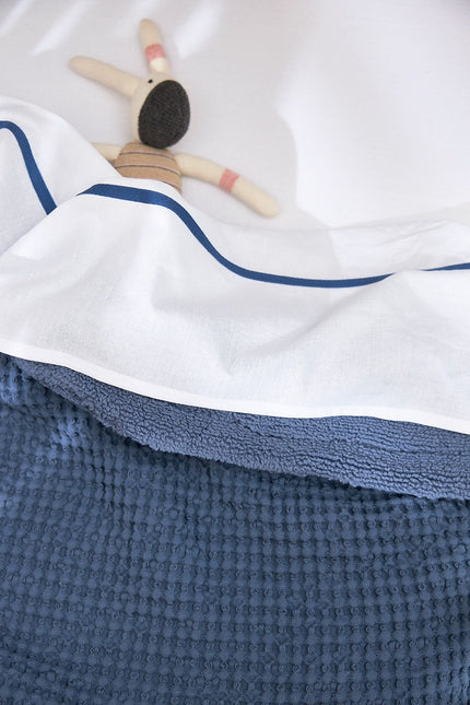 <tc>Meyco</tc> Drap de berceau Piping Indigo 75X100cm