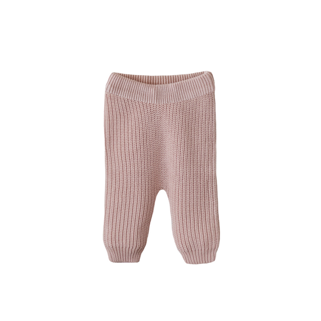 <tc>Mushie</tc> Pantalon de bébé en tricot chunky Blush