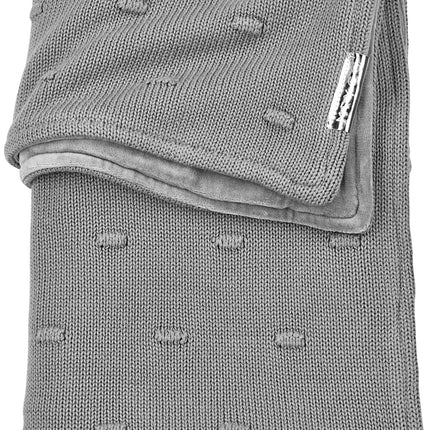 <tc>Meyco</tc> Couverture de berceau Noeuds de velours Gris