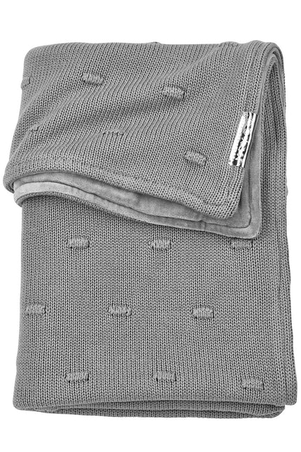 <tc>Meyco</tc> Couverture de berceau Noeuds de velours Gris