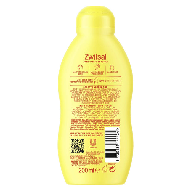 <tc>Zwitsal</tc> Savon pour bébé sans savon 200ml