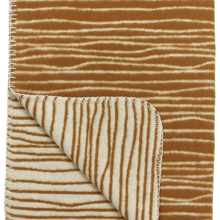 <tc>Meyco</tc> Couverture de berceau Flanelle rayée Camel