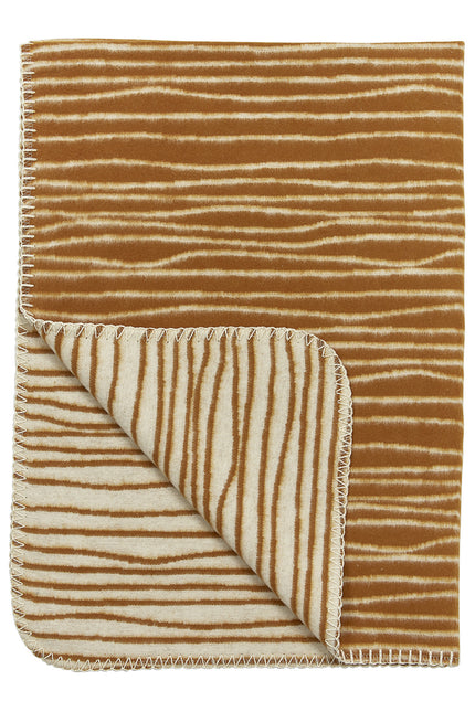 <tc>Meyco</tc> Couverture de berceau Flanelle rayée Camel