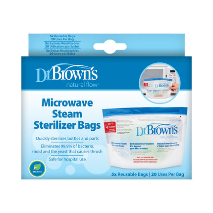 <tc>Dr. Brown's</tc> Sacs de stérilisation pour micro-ondes 5pcs