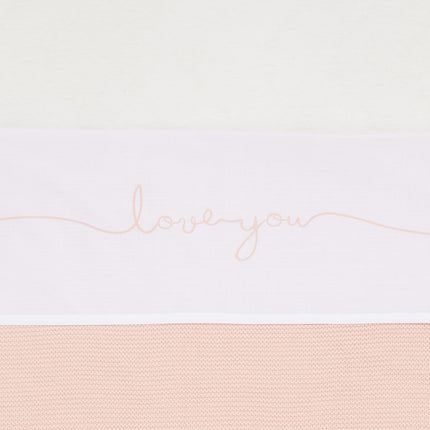 <tc>Jollein</tc> Serviette de berceau Love You Rose pâle 75x100cm