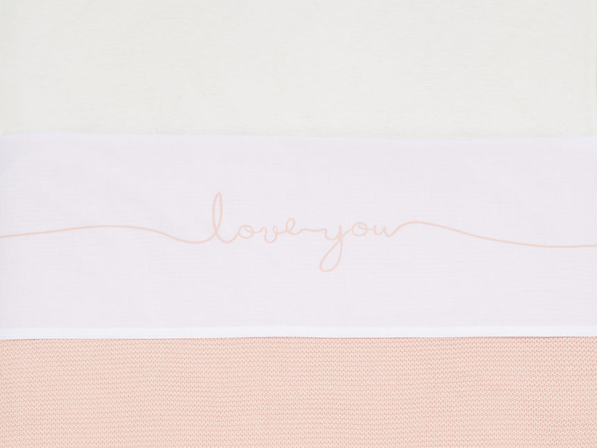 <tc>Jollein</tc> Serviette de berceau Love You Rose pâle 75x100cm