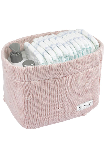 <tc>Meyco</tc> Panier de marchandises Petit Mini nœuds Rose tendre