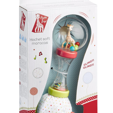 <tc>Sophie de Giraf</tc> Rattle Soft Maracas Blanc/Rouge