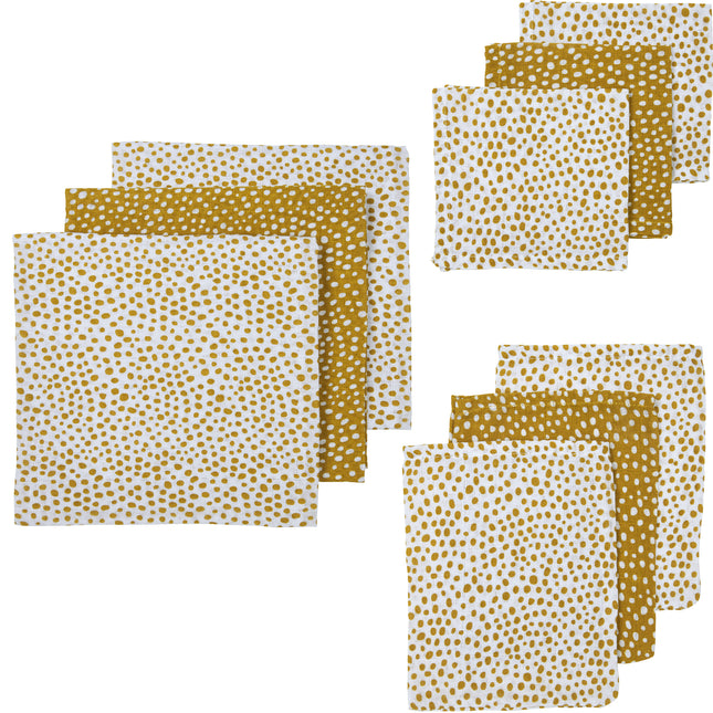 <tc>Meyco</tc> Tissu hydrophile Cheetah Honey Gold 9pcs