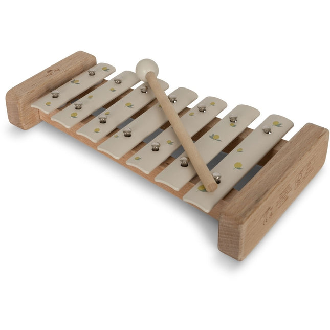 <tc>Konges Slojd</tc> Jouet en bois Xylophone musical Citron et cerise Fsc Citron