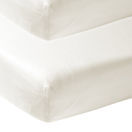 <tc>Meyco</tc> Drap-housse Jersey 2St 60X120 Blanc cassé